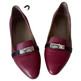 Bailarinas de cuero Hermès Roja