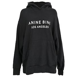 Sudadera Alto Logo Anine Bing en algodón negro Negro