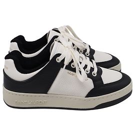 Sneakers basse SL/61 di Saint Laurent in pelle nera e bianca Bianco