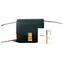 Céline Bolsa de ombro de couro Classic Box da CELINE Verde