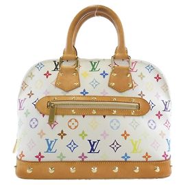 Bolsa Alma PM Multicolorida Louis Vuitton Branco Multicor