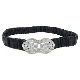 Cinturón negro Chanel 23S Negro