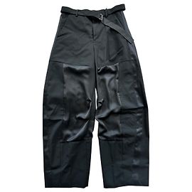 Pantaloni eleganti in lana nera Sacai Nero