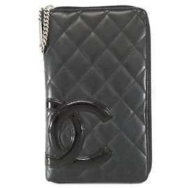 Cartera Larga Chanel Cambon Línea 26710 Negro