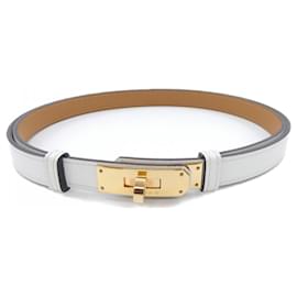 Hermès Cinturón blanco Hermes Kelly Blanco