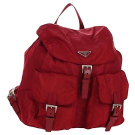 Zaino PRADA in nylon rosso argento autentico mr2001V Argento Rosso
