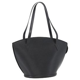 LOUIS VUITTON Bolsa de Compras Epi Saint Jacques Negra M52262 LV Auth 172714 Negro
