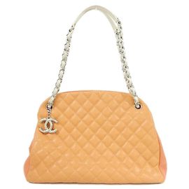 Bolso de Hombro Chanel Mademoiselle Line Blanco Naranja