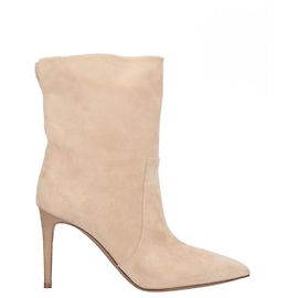 Paris Texas Suede 85 Ankle Boots Beige