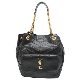Bolsa de compras média Niki da Saint Laurent Preto