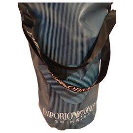 Borsa Emporio Armani Blu a Righe Blu Blu scuro