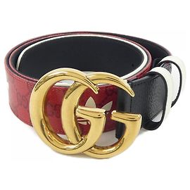Cintura Standard Gucci 406831 FAAXY Nero Rosso