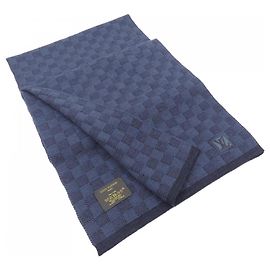 Schal Petit Damier M70030 Louis Vuitton Marineblau