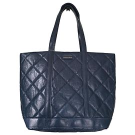 Cabas M en cuir matelassé bleu Vanessa Bruno neuf Bleu