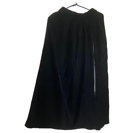 Yves Saint Laurent Maxirock aus Samt Schwarz Schwarz