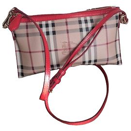 Borsa a tracolla Burberry Check Rosso Beige