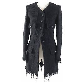 Cappotto in cotone e poliammide Chanel 22C P71826 Nero Altro