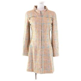 Casaco de Viscose (rayon) com Botões COCO da Chanel Bege