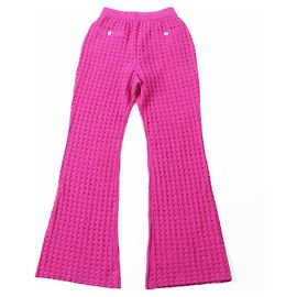Pantalones de lana Chanel P75369 Rosa Fucsia