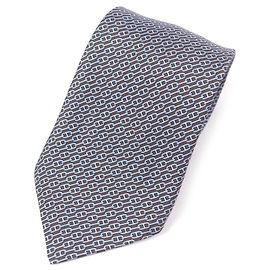 Hermès Hermes Chaine All-over Pattern Silk Tie Brown Other