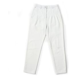 Chanel COCO Button Baumwoll-Polyester-Jeans Blau