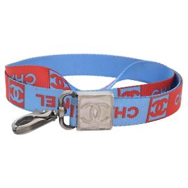 Cinturino in nylon CC Chanel Blu