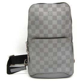 Borsa a tracolla Damier Infini Avenue Louis Vuitton Marrone Argento