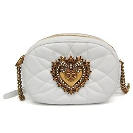 Bolsa de Ombro de Couro Feminina Devotion da Dolce & Gabbana Branco
