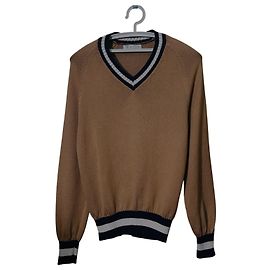 Pull Brunello Cucinelli Col V en Coton pour Homme Multicolore