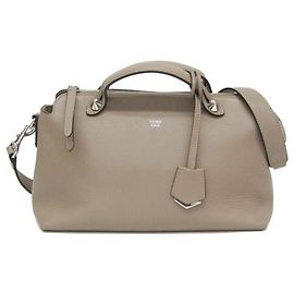 Fendi By The Way graue Lederhandtasche Grau