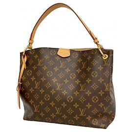 Borsa a Spalla Graceful PM Monogramma Louis Vuitton Marrone Beige