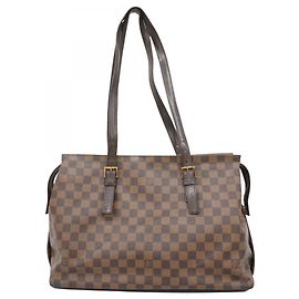 Borsa a Spalla Chelsea Damier Louis Vuitton N51119 Ebano Damier ebene
