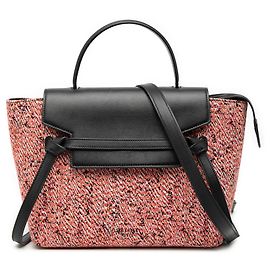 Céline Borsa a tracolla in micro tweed rosa Celine Rosa