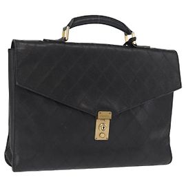 Bolso de negocios bicolor Chanel Negro