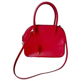 Lancel red leather handbag Red