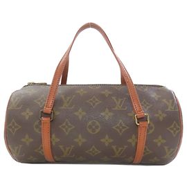 Borsa a mano Papillon 26 Monogram Louis Vuitton Marrone Monogramma