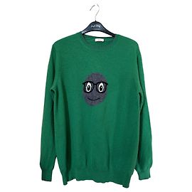 Autre Marque Altea Green Grey Wool Sweater Green Grey