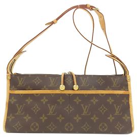Bolso de Hombro Largo Popincourt M40008 de Louis Vuitton Castaño Monograma