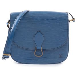 Bolsa de Ombro Saint-Cloud em Couro Epi Louis Vuitton Azul