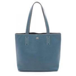 Hermès Double Sens 28 Tote Tasche Blau Marineblau