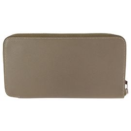 Hermès Hermes Azap Long Wallet in Epsom Leather Beige Taupe