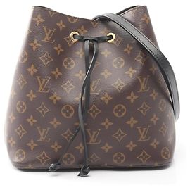 Bolsa de Ombro NeoNoe Louis Vuitton Marrom Preto