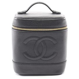 Chanel Coco Mark Handbag in Black Leather Black