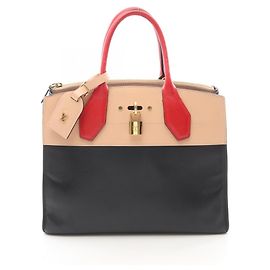 Sac à main City Steamer MM Louis Vuitton Noir Rouge Beige