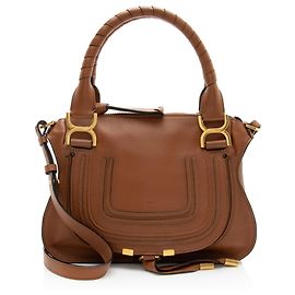 Chloé Bolsa Marcie Small em couro de bezerro Chloe Marrom