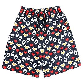 Gucci All-over pattern Polyester Cotton Shorts White Red Blue Navy blue