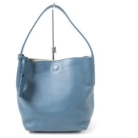 Autre Marque HIROFU Handbag Leather Handbag Blue