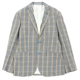 Autre Marque ETRO Tailored Jacket Wool Linen Jacket Brown Black
