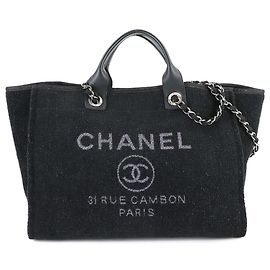 Chanel Deauville GM Tote Bag Black