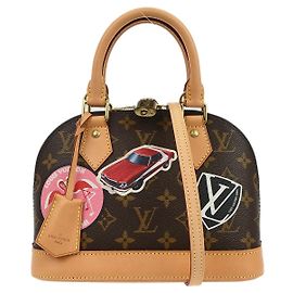 Sac à main Alma Louis Vuitton Édition Limitée World Tour Monogram Canvas BB Marron